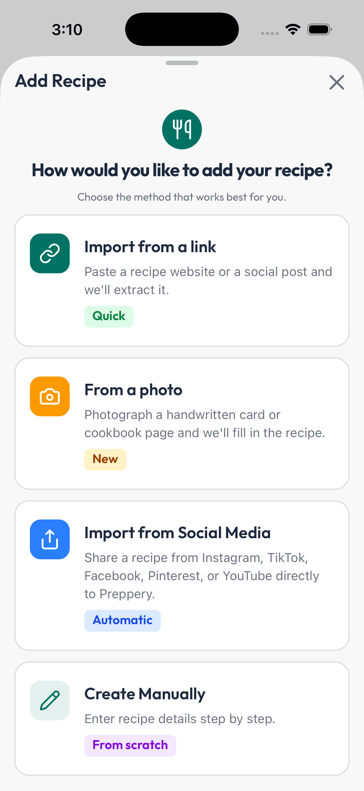 Preppery recipe library
